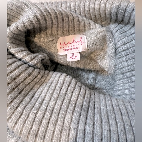 Isabel Maternity Cute and Cozy Cable Knit Turtleneck Tunic Sweater Size Small - Picture 10 of 11